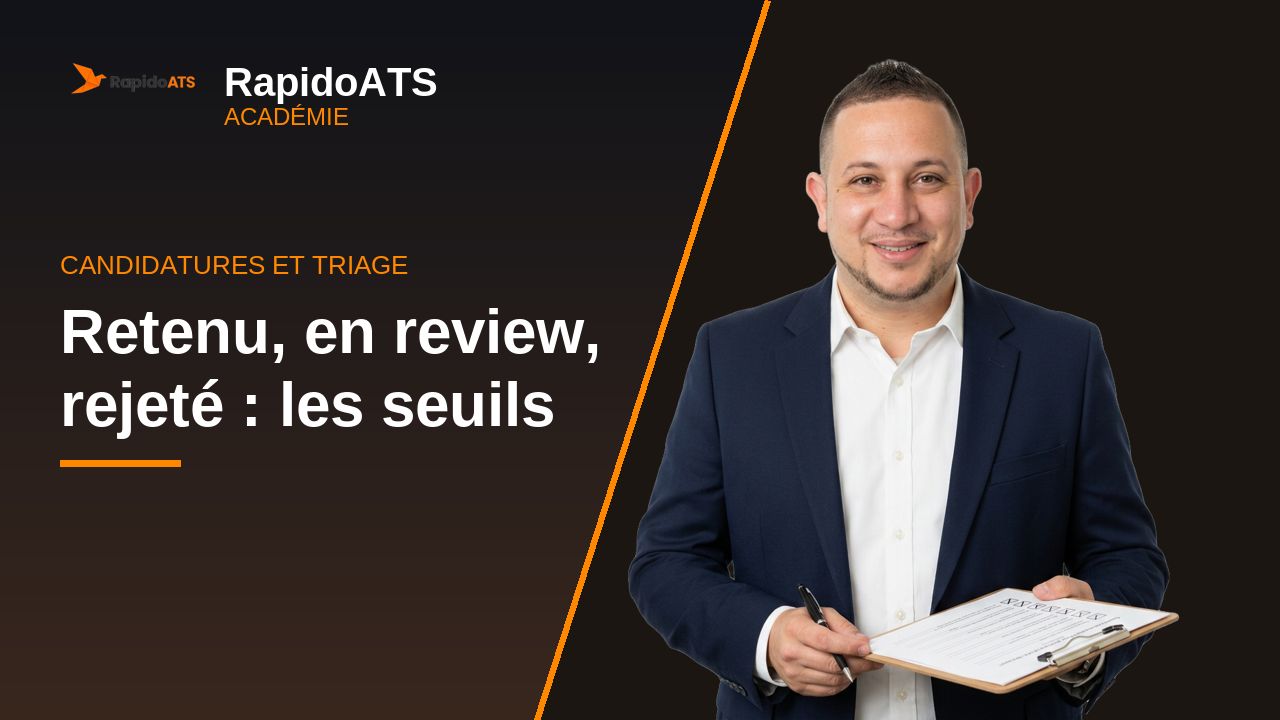 Tutoriel vidéo RapidoATS — Retenu, en review, rejeté : les seuils : vignette de la vidéo