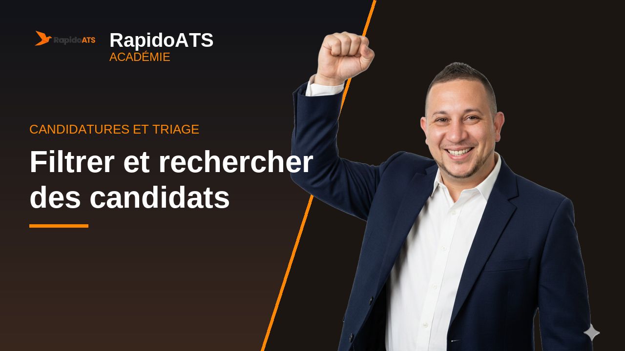 Tutoriel vidéo RapidoATS — Filtrer et rechercher des candidats : vignette de la vidéo