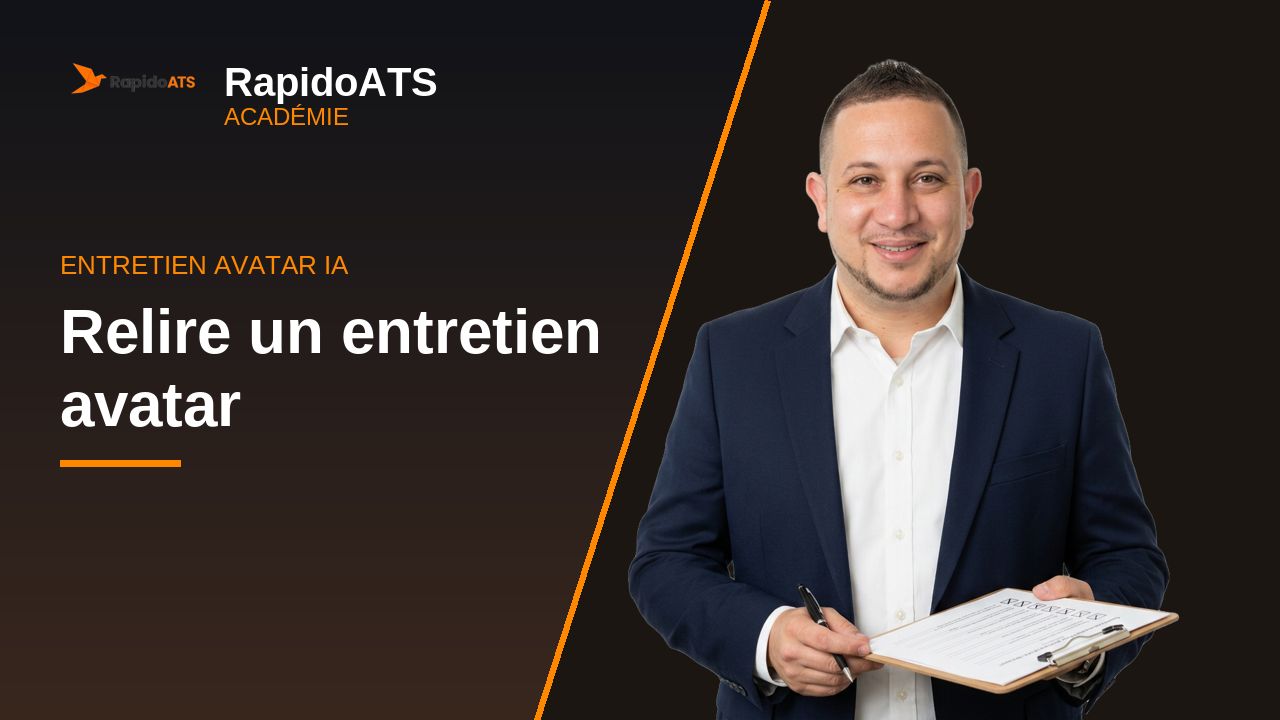 Tutoriel vidéo RapidoATS — Relire un entretien avatar : vignette de la vidéo
